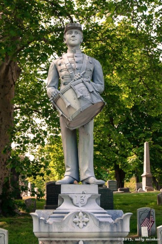 Drummer Boy atop grave in Green-Wood Cemetery, Brooklyn 