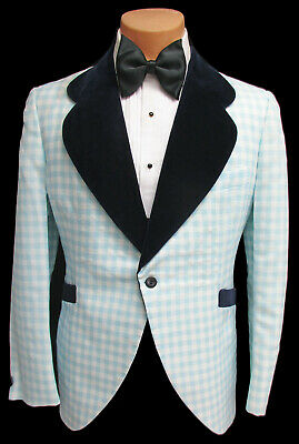 1970s plaid tuxedo jacket
